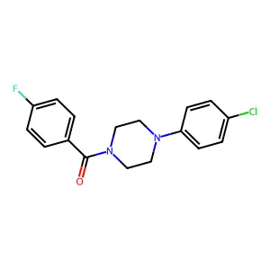 1-(4-Chlorophenyl)-4-(4-fluorobenzoyl)piperazine structure