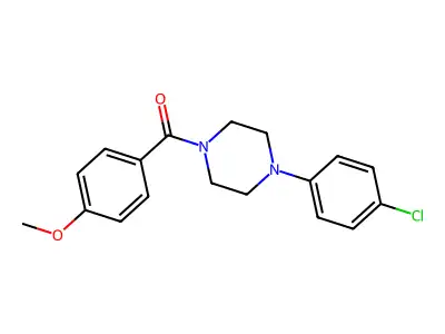 [4-(4-Chlorophenyl)piperazin-1-yl]-(4-methoxyphenyl)methanone structure