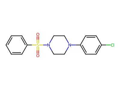 1-(Benzenesulfonyl)-4-(4-chlorophenyl)piperazine structure