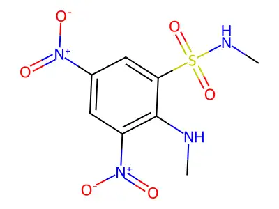 N-methyl-2-(methylamino)-3,5-dinitrobenzenesulfonamide structure