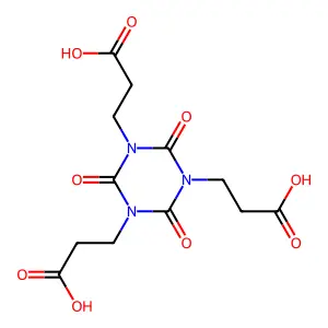 1,3,5-Triazine-1,3,5(2H,4H,6H)-tripropanoic acid, 2,4,6-trioxo- structure