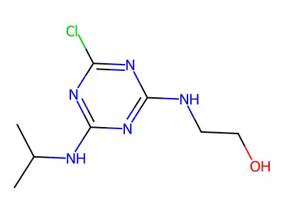 Ethanol, 2-[[4-chloro-6-[(1-methylethyl)amino]-1,3,5-triazin-2-yl]amino]- structure