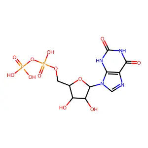Xanthosine 5'-(trihydrogen diphosphate) structure