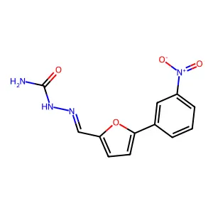 2-[[5-(3-Nitrophenyl)-2-furanyl]methylene]hydrazinecarboxamide structure