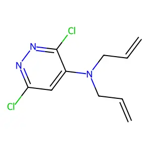 3,6-dichloro-N,N-bis(prop-2-enyl)pyridazin-4-amine structure