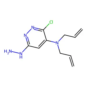 3-chloro-6-hydrazinyl-N,N-bis(prop-2-enyl)pyridazin-4-amine structure