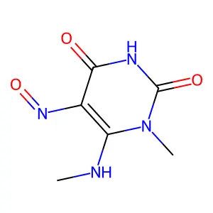 1-Methyl-6-(methylamino)-5-nitrosopyrimidine-2,4(1h,3h)-dione structure