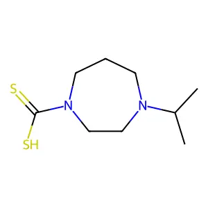 1H-1,4-Diazepine-1-carbodithioic acid, hexahydro-4-isopropyl- structure