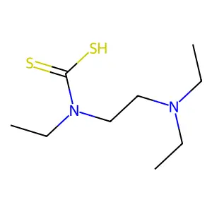 Carbamic acid, (2-(diethylaminoethyl)ethyl)dithio- structure
