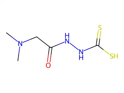 Glycine, N,N-dimethyl-, 2-(dithiocarboxy)hydrazide structure