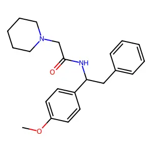 N-(alpha-(p-Methoxyphenyl)phenethyl)-1-piperidineacetamide structure