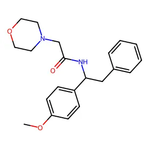 4-Morpholineacetamide, N-(alpha-(p-methoxyphenyl)phenethyl)- structure