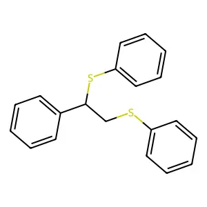 Benzene, 1,1'-((1-phenyl-1,2-ethanediyl)bis(thio))bis- structure