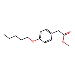 Methyl 4-(pentyloxy)benzeneacetate structure