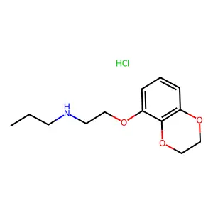 Propylamine, N-(2-(1,4-benzodioxan-5-yloxy)ethyl)-, hydrochloride structure