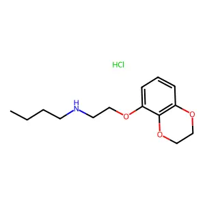 Butylamine, N-(2-(1,4-benzodioxan-5-yloxy)ethyl)-, hydrochloride structure