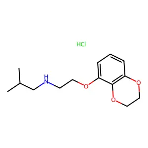 Propylamine, N-(2-(1,4-benzodioxan-5-yloxy)ethyl)-2-methyl-, hydrochloride structure
