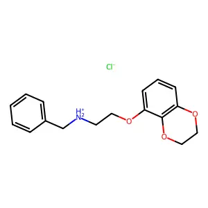 Benzylamine, N-(2-(1,4-benzodioxan-5-yloxy)ethyl)-, hydrochloride structure