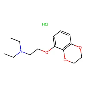 Triethylamine, 2-(1,4-benzodioxan-5-yloxy)-, hydrochloride structure