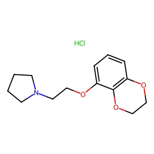 Pyrrolidine, 1-(2-(1,4-benzodioxan-5-yloxy)ethyl)-, hydrochloride structure