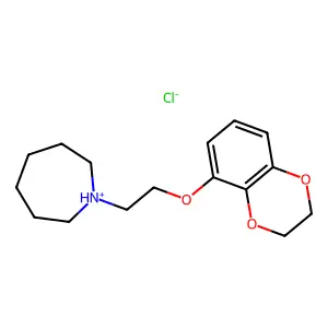 1H-Azepine, hexahydro-1-(2-(1,4-benzodioxan-5-yloxy)ethyl)-, hydrochloride structure