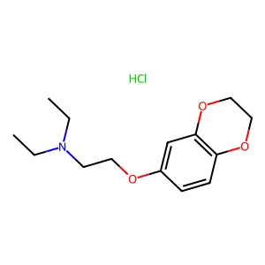 Triethylamine, 2-(1,4-benzodioxan-6-yloxy)-, hydrochloride structure