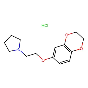 Pyrrolidine, 1-(2-(1,4-benzodioxan-6-yloxy)ethyl)-, hydrochloride structure