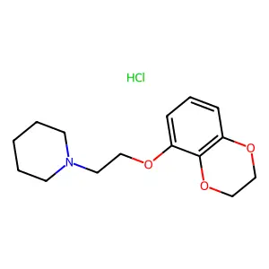 Piperidine, 1-(2-(1,4-benzodioxan-5-yloxy)ethyl)-, hydrochloride structure