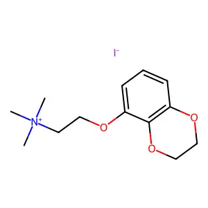 Ammonium, (2-(1,4-benzodioxan-5-yloxy)ethyl)trimethyl-, iodide structure