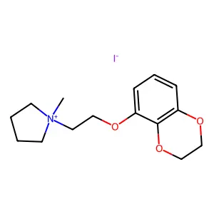 Pyrrolidinium, 1-(2-(1,4-benzodioxan-5-yloxy)ethyl)-1-methyl-, iodide structure