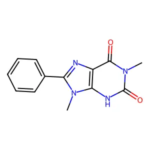 1,9-dimethyl-8-phenyl-3,9-dihydro-1H-purine-2,6-dione structure