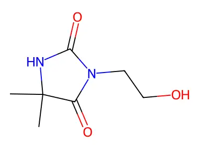 3-(2-Hydroxyethyl)-5,5-dimethylhydantoin structure