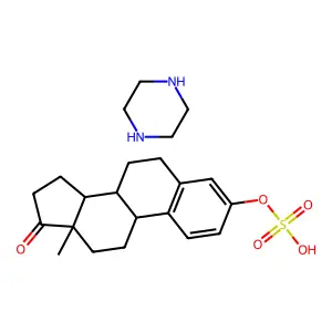 17-Oxoestra-1(10),2,4-trien-3-yl hydrogen sulfate--piperazine (1/1) structure