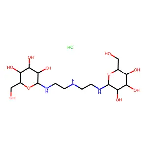 .beta.-D-Glucopyranosylamine,N'-(iminodi-2,1-ethanediyl)bis-, monohydrochloride structure
