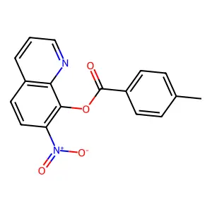 p-Toluic acid, 7-nitro-8-quinolyl ester structure