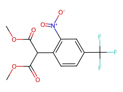 1,3-Dimethyl 2-[2-nitro-4-(trifluoromethyl)phenyl]propanedioate structure