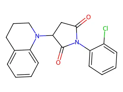 1-(2-chlorophenyl)-3-(3,4-dihydroquinolin-1(2H)-yl)pyrrolidine-2,5-dione structure
