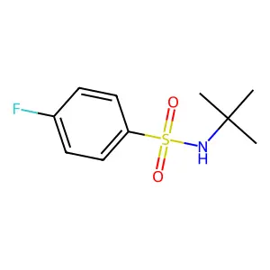 N-tert-butyl-4-fluorobenzenesulfonamide structure