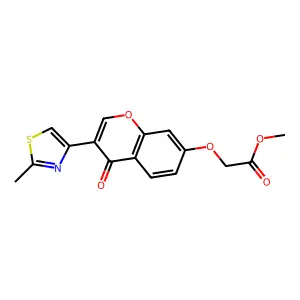 methyl {[3-(2-methyl-1,3-thiazol-4-yl)-4-oxo-4H-chromen-7-yl]oxy}acetate structure