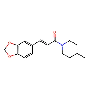 3-Benzo[1,3]dioxol-5-yl-1-(4-methyl-piperidin-1-yl)-propenone structure