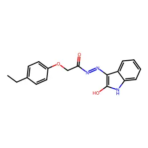3-(2-(4-Ethylphenoxy)acetylhydrazidyl)-2-oxoindoline structure