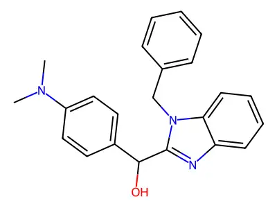 (1-benzyl-1H-benzimidazol-2-yl)[4-(dimethylamino)phenyl]methanol structure