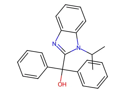 Diphenyl-(1-propan-2-ylbenzimidazol-2-yl)methanol structure