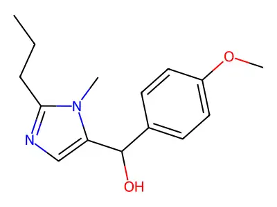 (4-methoxyphenyl)(1-methyl-2-propyl-1H-imidazol-5-yl)methanol structure