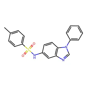 4-methyl-N-(1-phenylbenzimidazol-5-yl)benzenesulfonamide structure