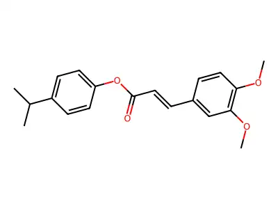 4-isopropylphenyl (2E)-3-(3,4-dimethoxyphenyl)acrylate structure