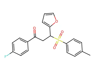 1-(4-Fluorophenyl)-3-(furan-2-yl)-3-tosylpropan-1-one structure