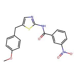 N-[5-(4-methoxybenzyl)-1,3-thiazol-2-yl]-3-nitrobenzamide structure