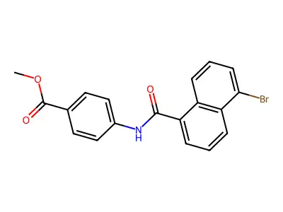 Methyl 4-[(5-bromo-1-naphthoyl)amino]benzoate structure