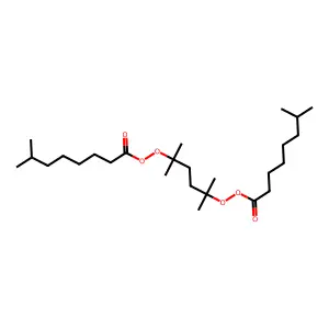 1,1,4,4-Tetramethylbutane-1,4-diyl bis(isononaneperoxoate) structure